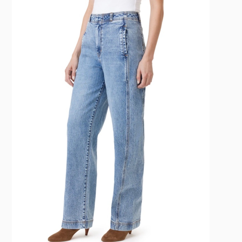 Habitual High Rise Side Panel Ankle Barrel Leg Sky Blue Jeans Size 27